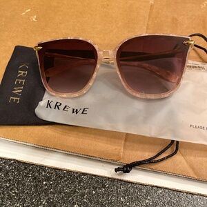 Krewe Dede Nylon Plaid 18k sunglasses